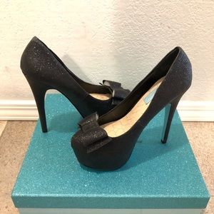 Betsy Johnson Sparkly Black Heels 💕